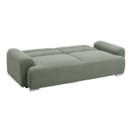 Canapea cu trei locuri Harmonious boucle verde masliniu, 224x92x81 cm