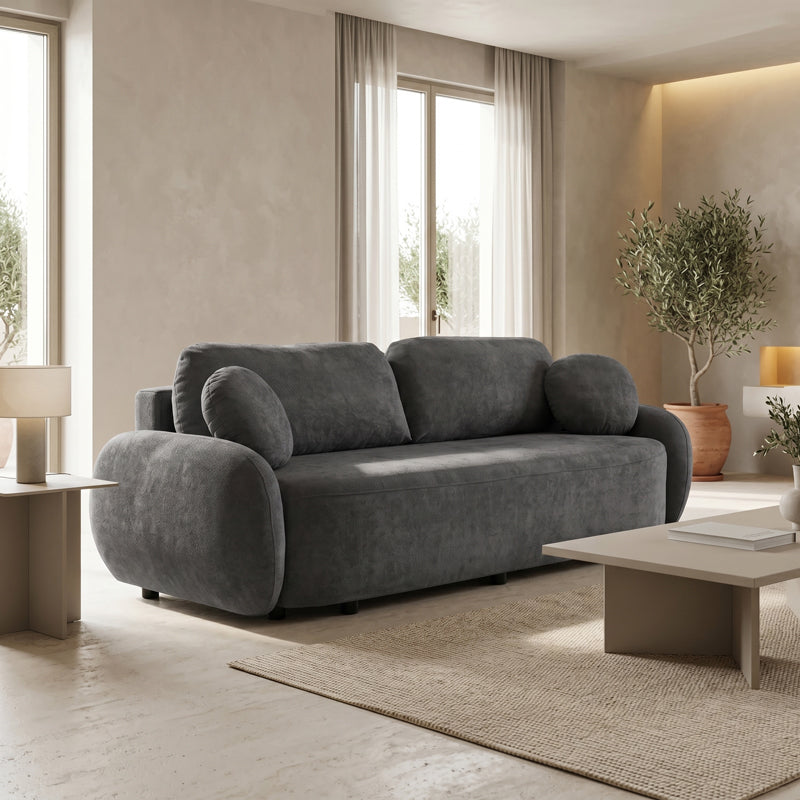 Canapea extensibilă Sereno, stofă, Diverse culori, 233x91x82 cm - Antracit | SKU: 074-000073 | Canapea extensibilă Sereno, stofă, 233x91x82 cm, varianta Antracit, produs pentru amenajarea locuinței, disponibil online în România la CasaMob