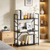 Negru | SKU: 085-000045 | Bibliotecă Manlo, Metal, Negru, 59x24x80 cm, varianta Negru, produs pentru amenajarea locuinței, disponibil online în România la CasaMob