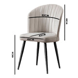 Set 4 scaune Rubi, Cappuccino - Negru, 52x42x85 cm