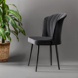 Set 4 scaune Rubi, Negru, 52x42x85 cm