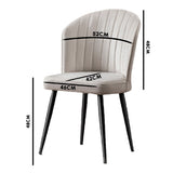 Set 4 scaune Rubi, Negru, 52x42x85 cm