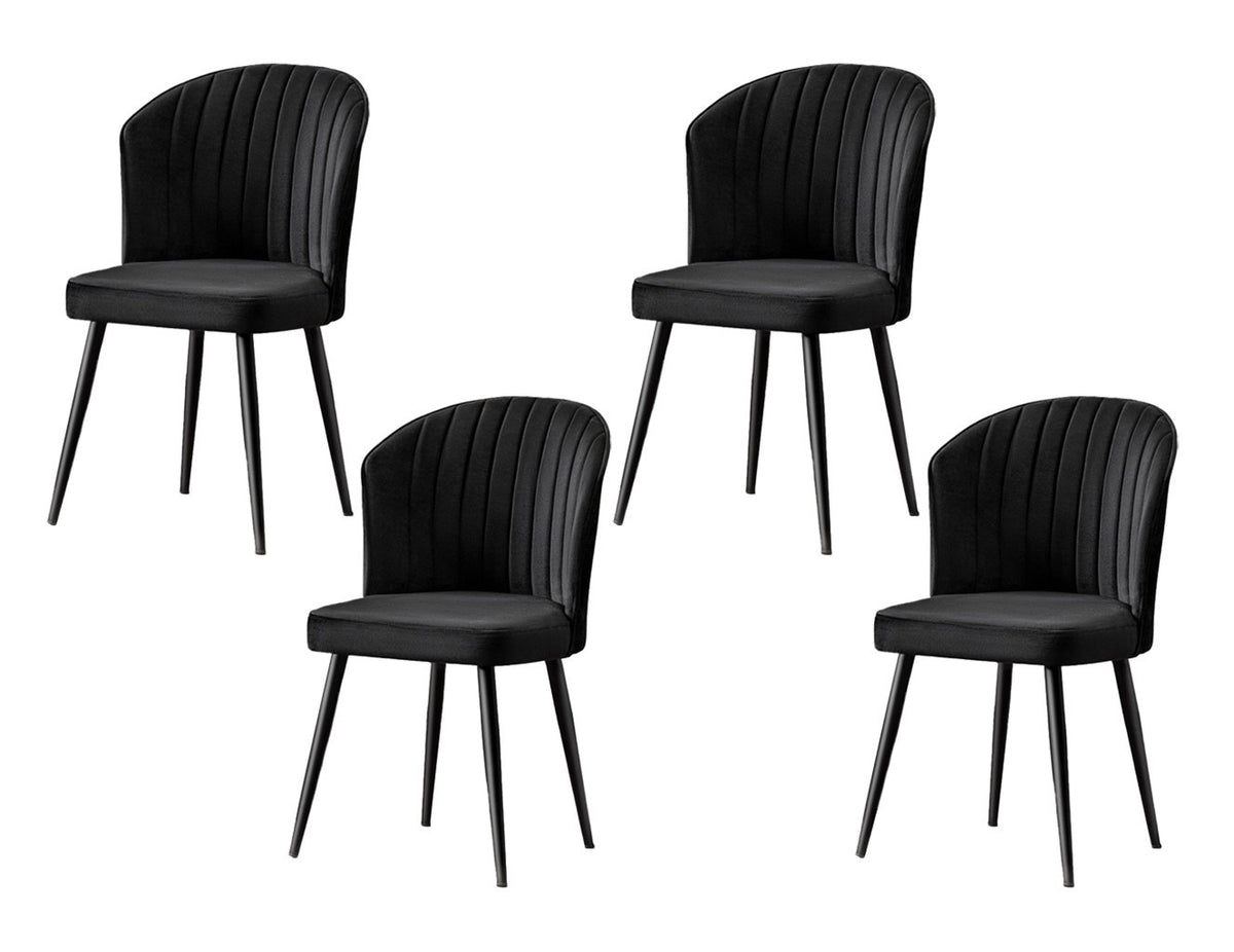 Set 4 scaune Rubi, Negru, 52x42x85 cm, SKU 107BCK1105, imagine 6