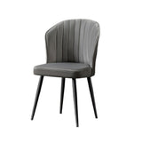 Set 2 scaune Rubi, Gri - Negru, 52x42x85 cm