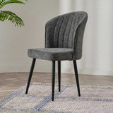 Set 2 scaune Rubi, Antracit - Negru, 52x42x85 cm