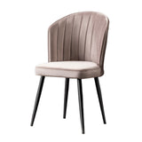 Set 4 scaune Rubi, Cappuccino - Negru, 52x42x85 cm