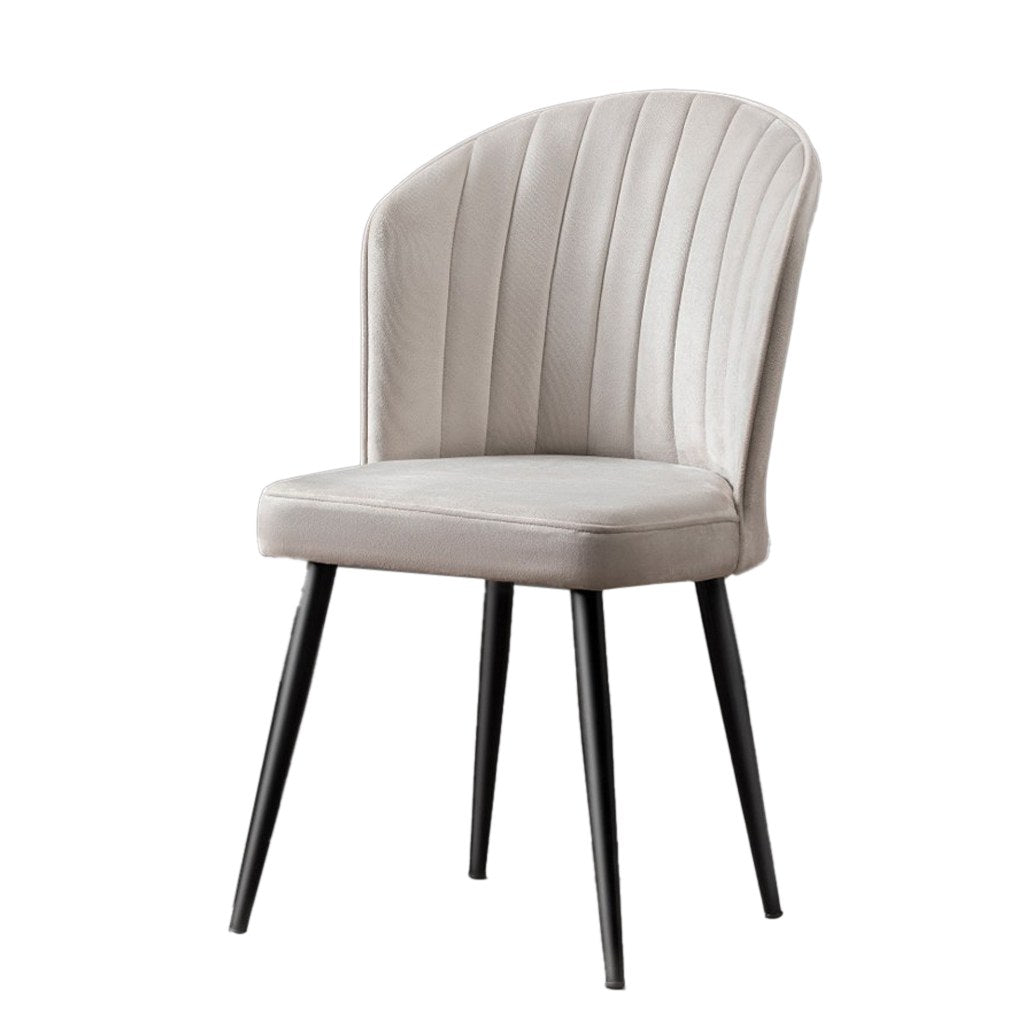 Set 2 scaune Rubi, Crem - Negru, 52x42x85 cm