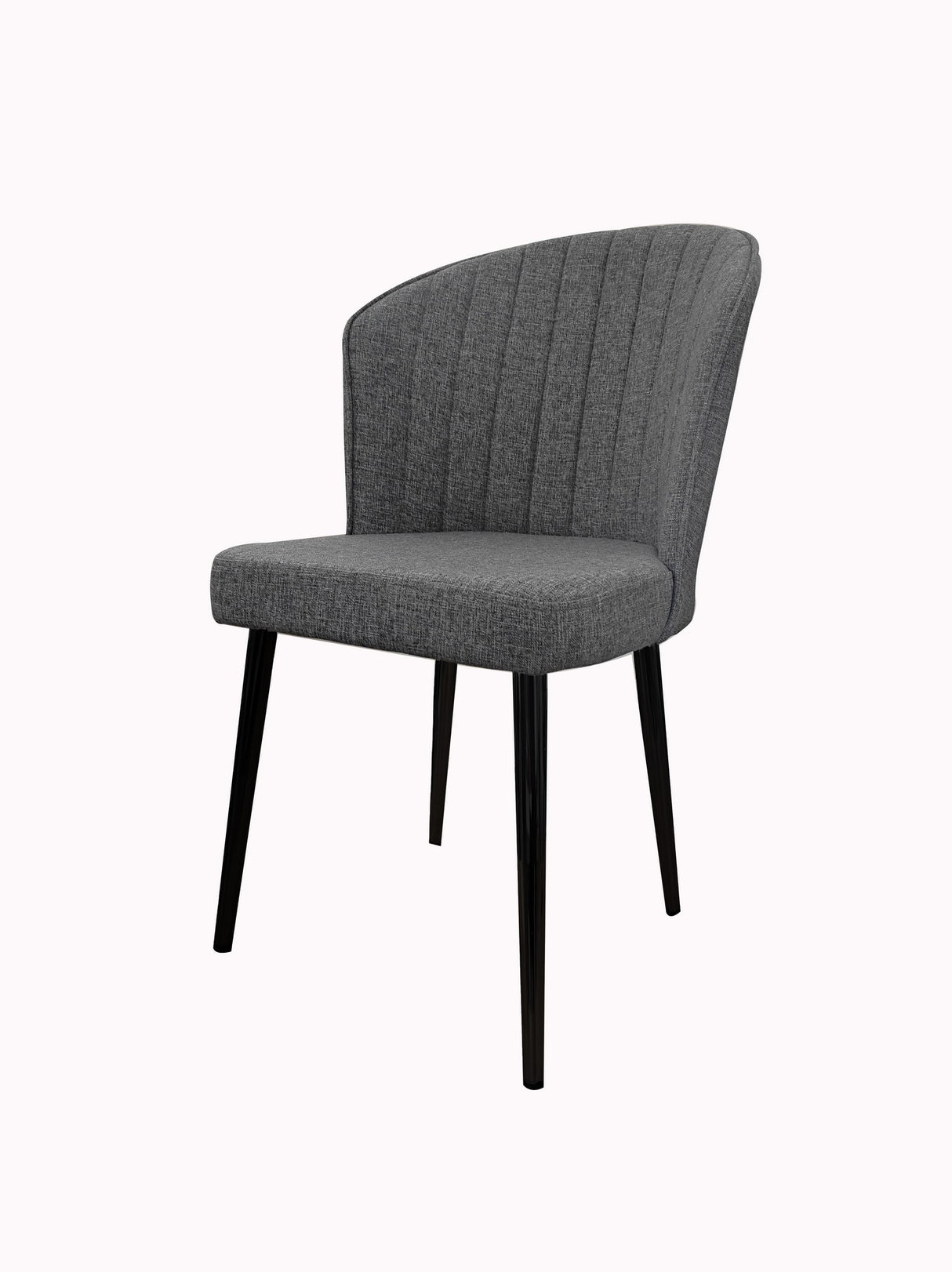 Set 4 scaune Rubi, Gri - Negru, 52x42x85 cm
