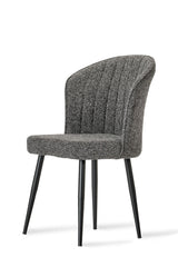 Set 2 scaune Rubi, Antracit - Negru, 52x42x85 cm