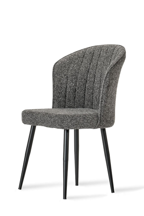 Set 4 scaune Rubi, Antracit - Negru, 52x42x85 cm