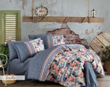 Set lenjerie de pat dublă Arella, Diverse culori, 240x260 cm - Portocaliu - Albastru închis - Galben | SKU: 113HBY2865 | Set lenjerie de pat dublă Arella, 240x260 cm, varianta Portocaliu - Albastru închis - Galben, produs pentru amenajarea locuinței, disponibil online în România la CasaMob