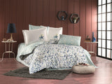 Set lenjerie de pat dublă Frame, Diverse culori, 240x260 cm - Albastru închis - Mentă - Crem | SKU: 113HBY4805 | Set lenjerie de pat dublă Frame, 240x260 cm, varianta Albastru închis - Mentă - Crem, produs pentru amenajarea locuinței, disponibil online în România la CasaMob