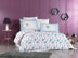 Roz - Albastru - Alb | SKU: 113HBY4814 | Set lenjerie de pat dublă Perla, 240x260 cm, varianta Roz - Albastru - Alb, produs pentru amenajarea locuinței, disponibil online în România la CasaMob