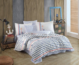 Set lenjerie de pat dublă Olimpia v2, Diverse culori, 240x260 cm - Alb - Roșu - Albastru închis | SKU: 113HBY4853 | Set lenjerie de pat dublă Olimpia v2, 240x260 cm, varianta Alb - Roșu - Albastru închis, produs pentru amenajarea locuinței, disponibil online în România la CasaMob