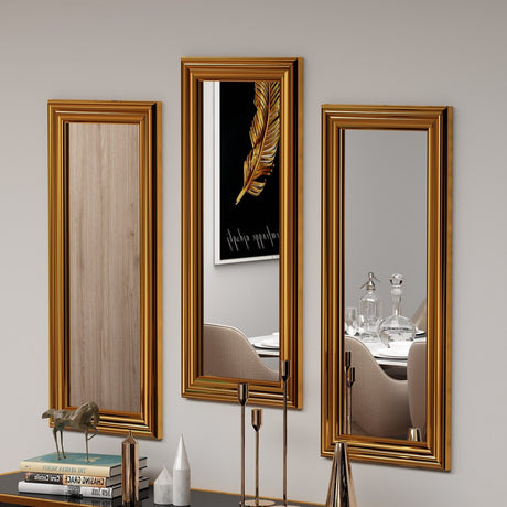 Oglindă decorativă 3 bucăți Lavia, Diverse culori, 30x3x70 cm
