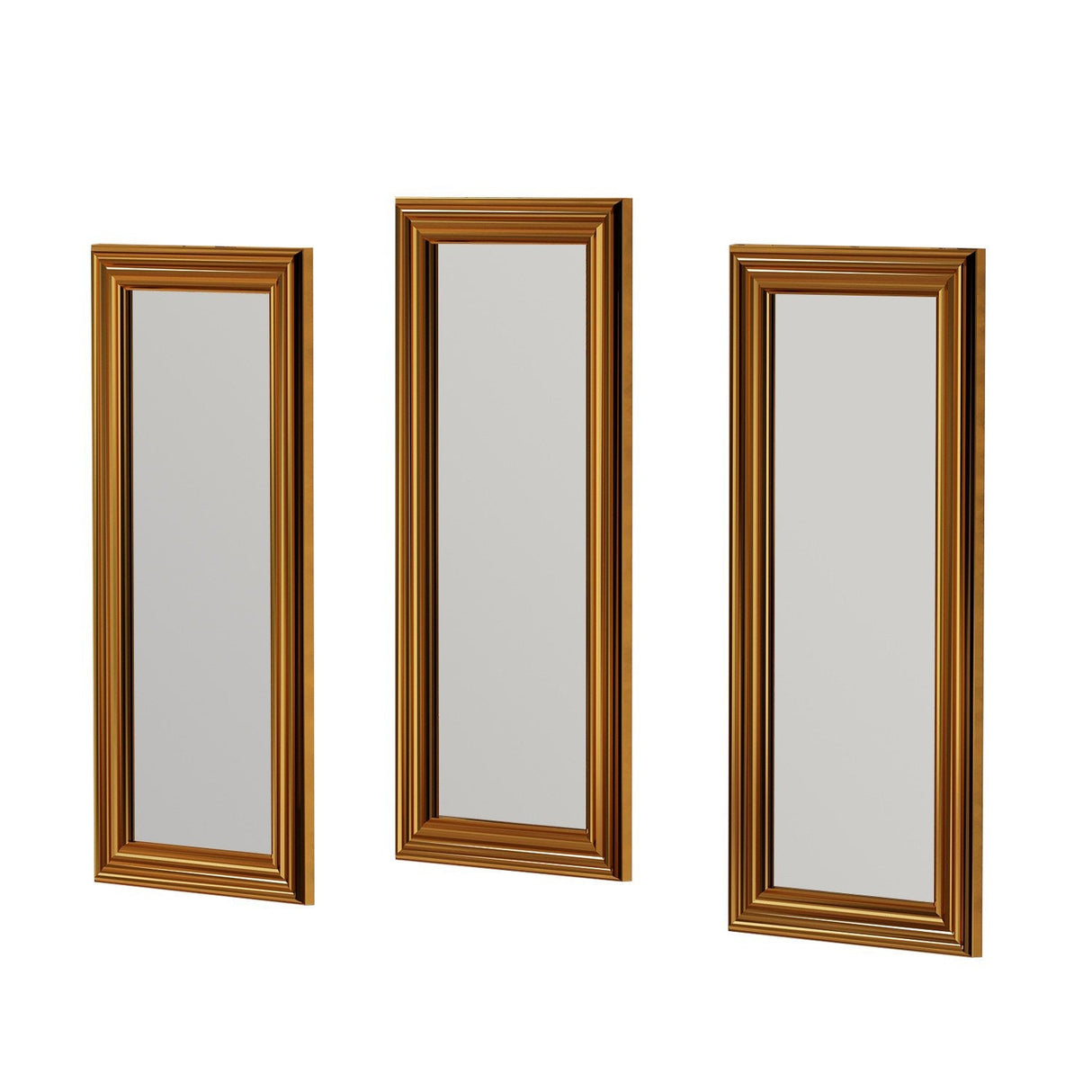Oglindă decorativă 3 bucăți Lavia, Diverse culori, 30x3x70 cm - Auriu | SKU: 116SAM1106 | Oglindă decorativă 3 bucăți Lavia, 30x3x70 cm, varianta Auriu, produs pentru amenajarea locuinței, disponibil online în România la CasaMob