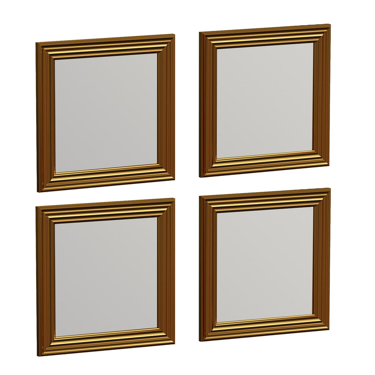 Oglindă decorativă 4 bucăți Loza, Diverse culori, 40x3x40 cm - Oglindă decorativă 4 bucăți Loza, Diverse culori, 40x3x40 cm, SKU 116SAM1109, imagine 5