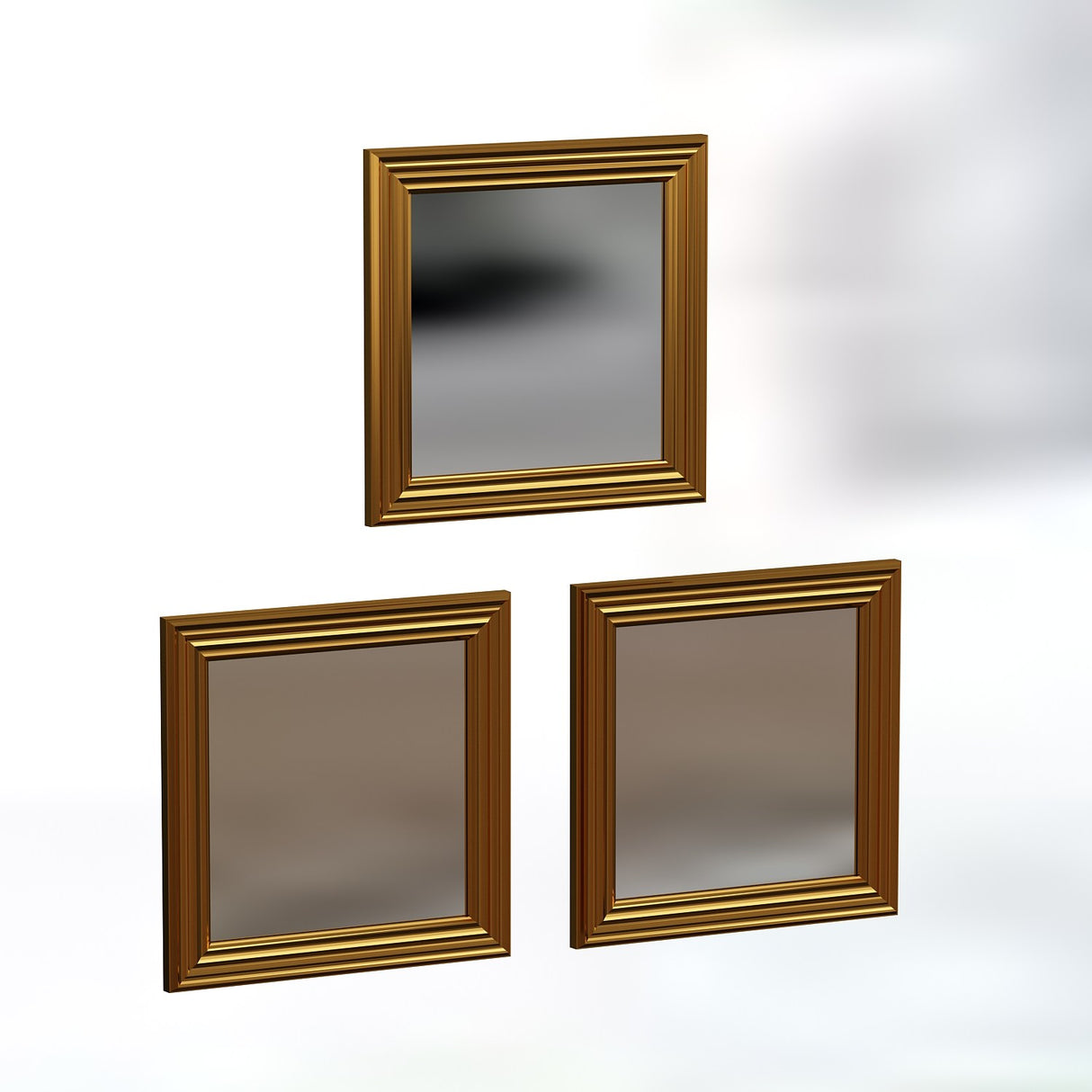 Oglindă decorativă 3 bucăți Otto, Diverse culori, 40x3x40 cm - Oglindă decorativă 3 bucăți Otto, Diverse culori, 40x3x40 cm, SKU 116SAM1110, imagine 4