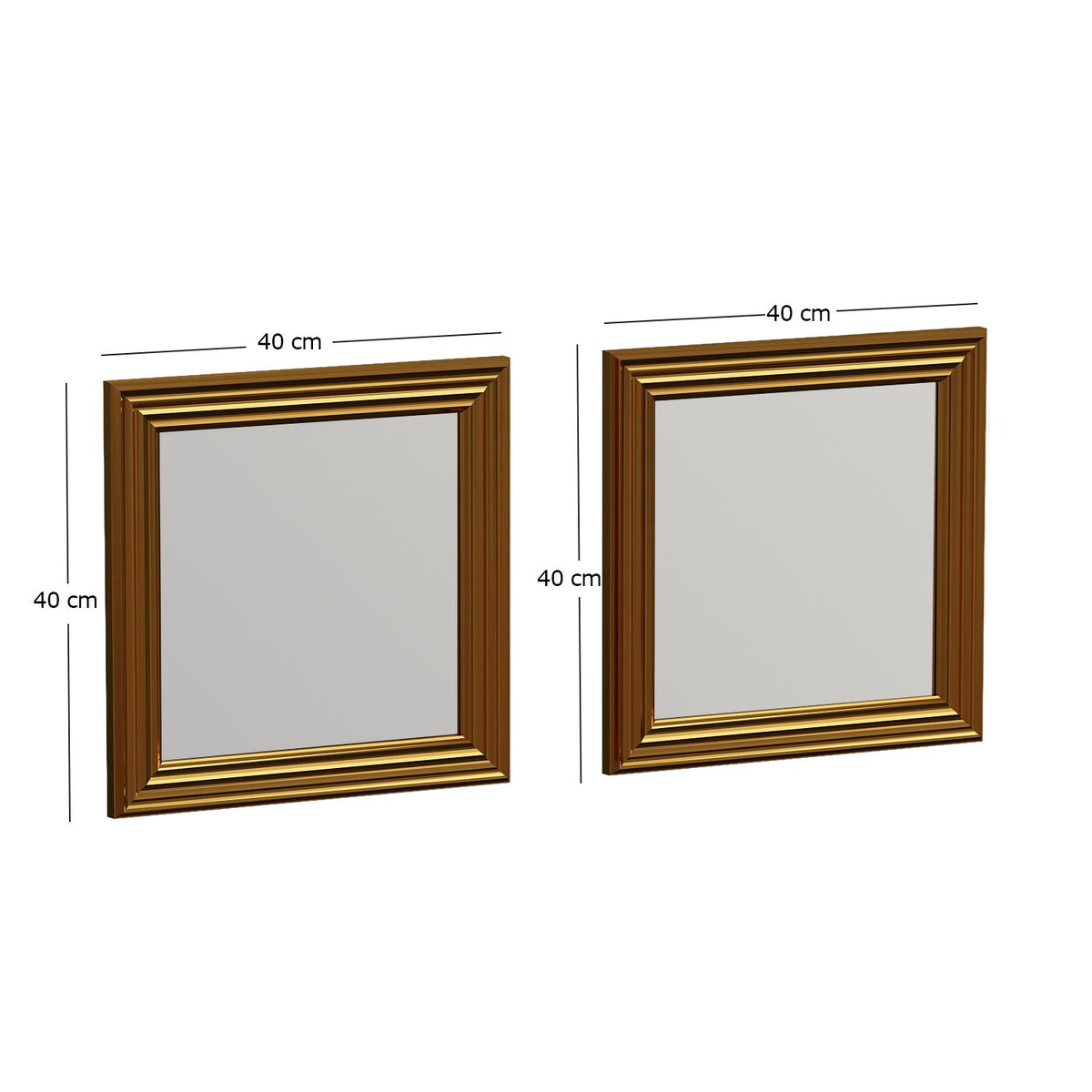 Oglindă decorativă 2 bucăți Bale, Diverse culori, 40x3x40 cm, SKU 116SAM1111, imagine 6