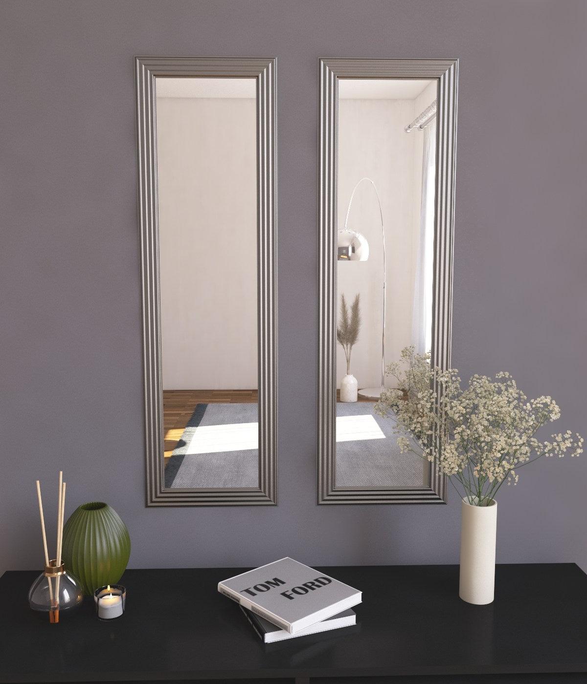 Set oglinzi (2 bucăți) Candy - Silver, Argint, 3x90x30 cm, SKU 116SAM1129