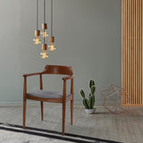 Scaun Albero43, Nuc - Negru - Alb, 62x80x44 cm