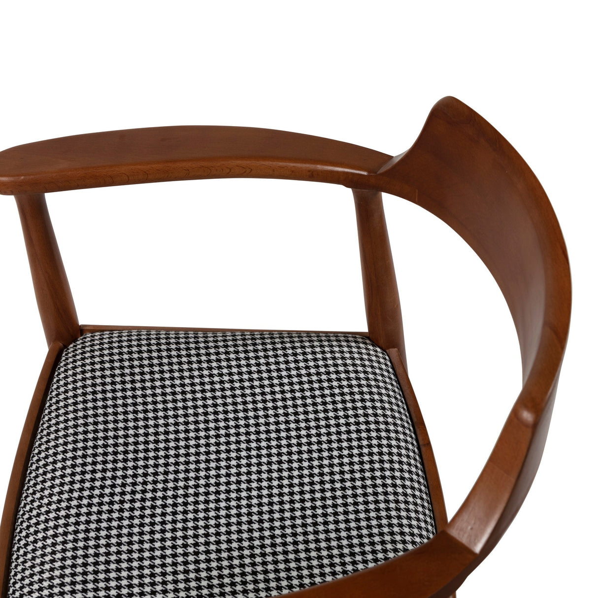 Scaun Albero43, Nuc - Negru - Alb, 62x80x44 cm