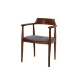 Scaun Albero43, Nuc - Negru - Alb, 62x80x44 cm