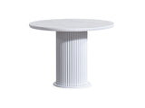 Masă dining Aqua, Alb, 100x100x75 cm