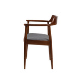 Scaun Albero43, Nuc - Negru - Alb, 62x80x44 cm