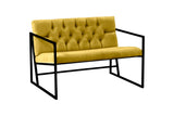 Canapea fixă 2 locuri Oslo, Diverse culori, 109x75x74 cm - Muștar | SKU: 118BRN1187 | Canapea fixă 2 locuri Oslo, 109x75x74 cm, varianta Muștar, produs pentru amenajarea locuinței, disponibil online în România la CasaMob