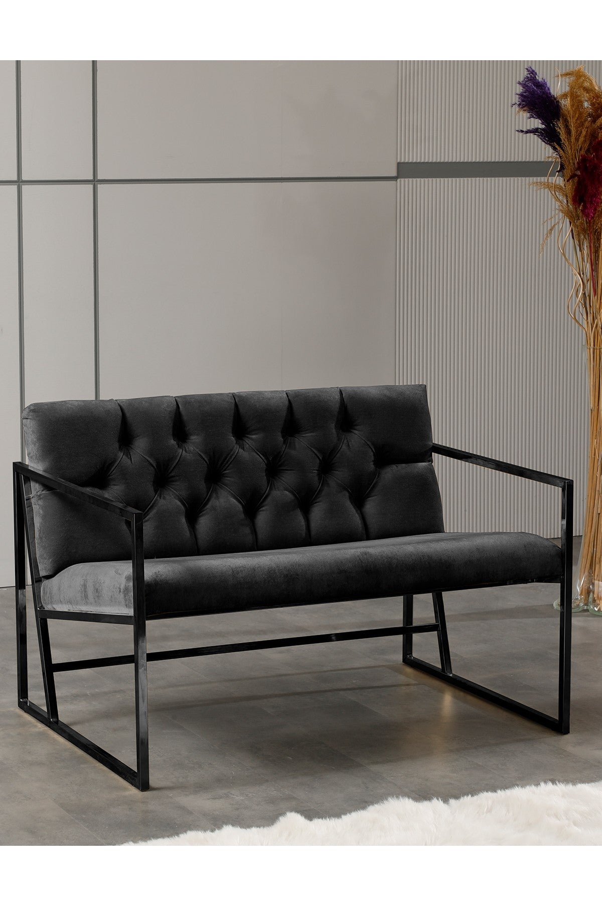 Canapea fixă 2 locuri Oslo, Diverse culori, 109x75x74 cm - Negru | SKU: 118BRN1188 | Canapea fixă 2 locuri Oslo, 109x75x74 cm, varianta Negru, produs pentru amenajarea locuinței, disponibil online în România la CasaMob