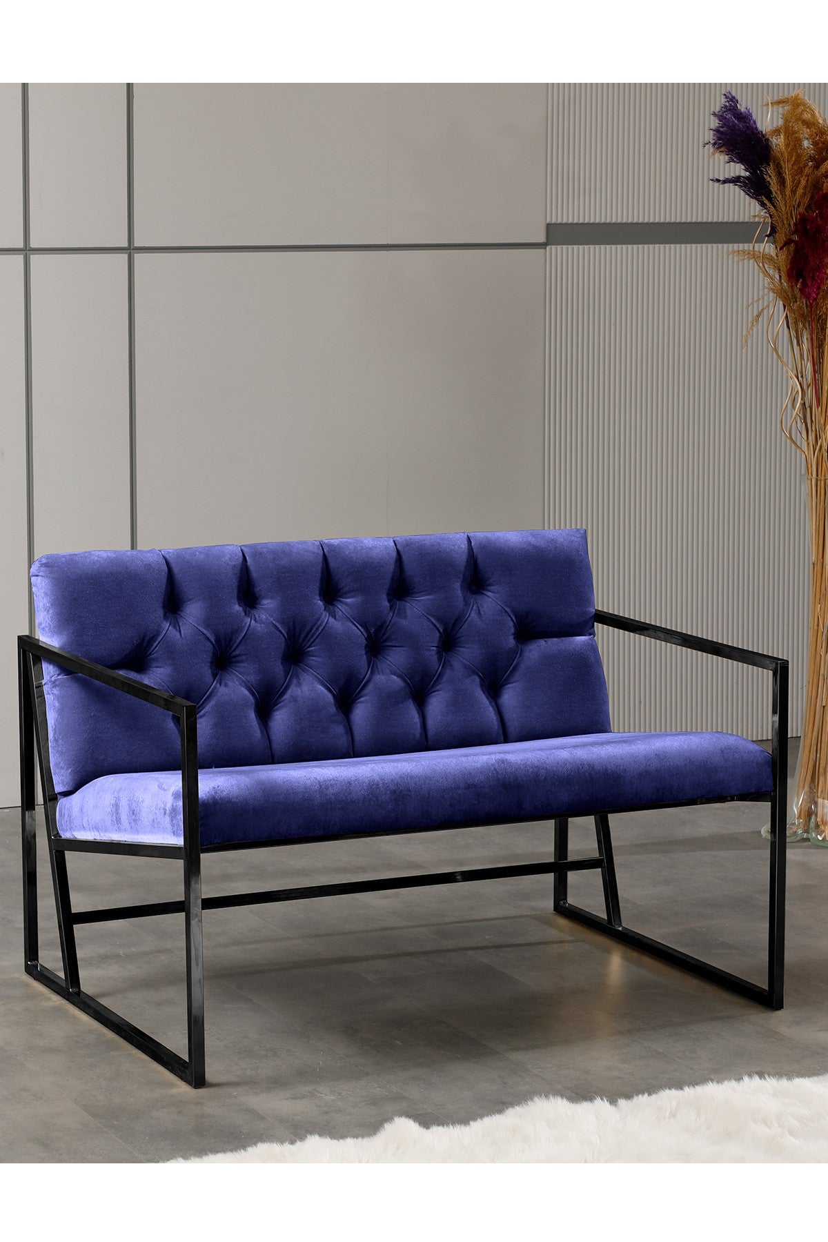 Canapea fixă 2 locuri Oslo, Diverse culori, 109x75x74 cm - Albastru închis | SKU: 118BRN1190 | Canapea fixă 2 locuri Oslo, 109x75x74 cm, varianta Albastru închis, produs pentru amenajarea locuinței, disponibil online în România la CasaMob