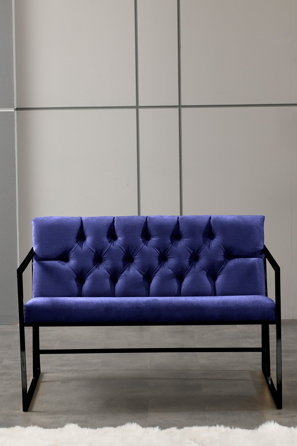 Canapea fixă 2 locuri Oslo, Diverse culori, 109x75x74 cm - Albastru închis | SKU: 118BRN1190 | Canapea fixă 2 locuri Oslo, 109x75x74 cm, varianta Albastru închis, produs pentru amenajarea locuinței, disponibil online în România la CasaMob
