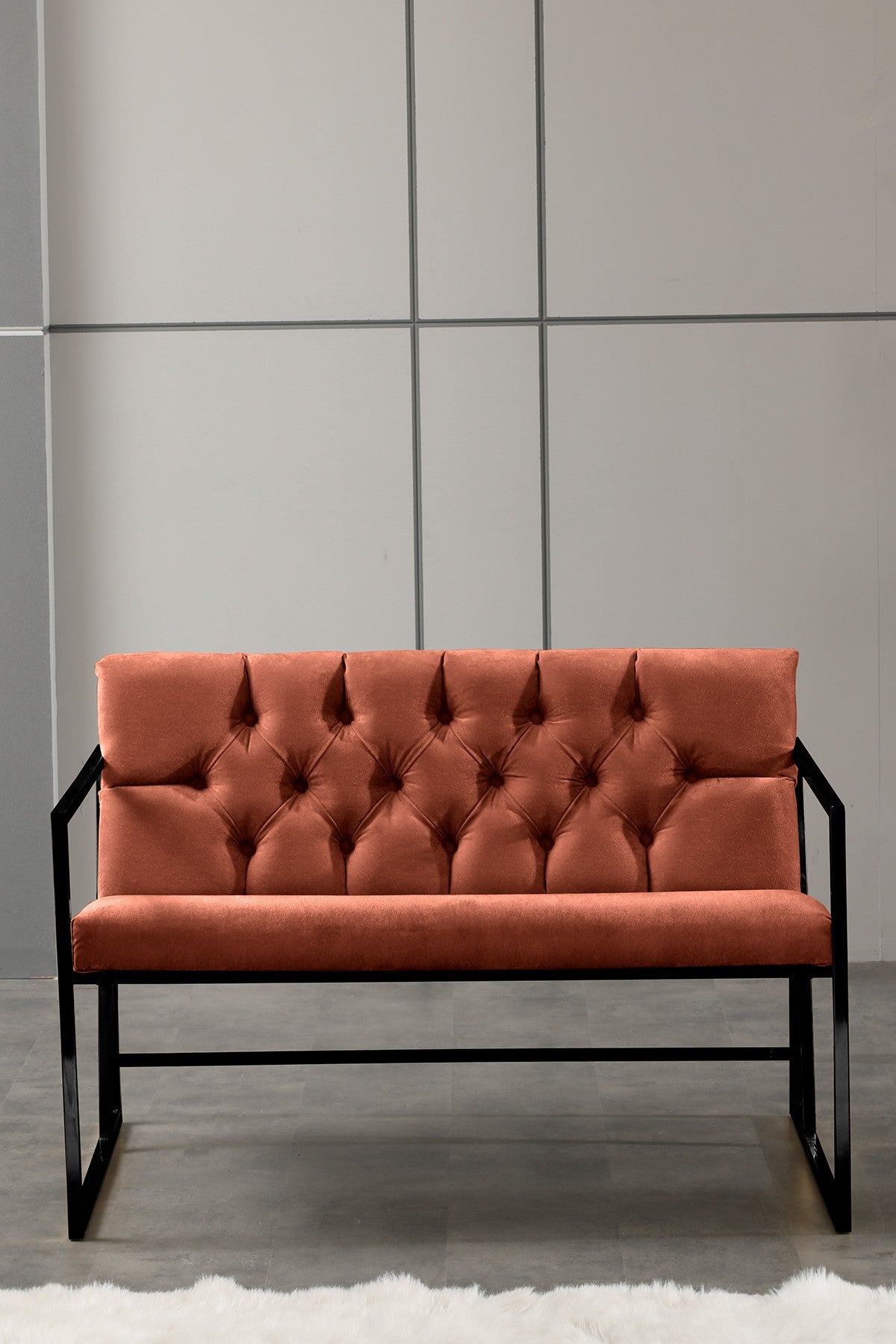 Canapea fixă 2 locuri Oslo, Diverse culori, 109x75x74 cm - Roșu cărămiziu | SKU: 118BRN1192 | Canapea fixă 2 locuri Oslo, 109x75x74 cm, varianta Roșu cărămiziu, produs pentru amenajarea locuinței, disponibil online în România la CasaMob