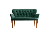 Canapea fixă 2 locuri Paris lemn nuc, Diverse culori, 130x46x82 cm - Verde marin | SKU: 118BRN1211 | Canapea fixă 2 locuri Paris lemn nuc, 130x46x82 cm, varianta Verde marin, produs pentru amenajarea locuinței, disponibil online în România la CasaMob