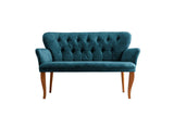 Canapea fixă 2 locuri Paris lemn nuc, Diverse culori, 130x46x82 cm - Albastru petrol | SKU: 118BRN1212 | Canapea fixă 2 locuri Paris lemn nuc, 130x46x82 cm, varianta Albastru petrol, produs pentru amenajarea locuinței, disponibil online în România la CasaMob