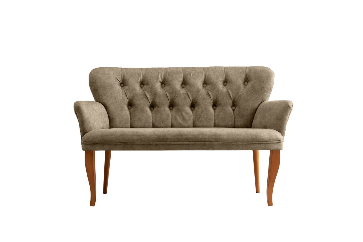 Canapea fixă 2 locuri Paris lemn nuc, Diverse culori, 130x46x82 cm - Maro deschis | SKU: 118BRN1213 | Canapea fixă 2 locuri Paris lemn nuc, 130x46x82 cm, varianta Maro deschis, produs pentru amenajarea locuinței, disponibil online în România la CasaMob