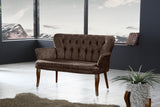 Canapea fixă 2 locuri Paris lemn nuc, Diverse culori, 130x46x82 cm - Maro | SKU: 118BRN1216 | Canapea fixă 2 locuri Paris lemn nuc, 130x46x82 cm, varianta Maro, produs pentru amenajarea locuinței, disponibil online în România la CasaMob