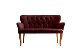 Canapea fixă 2 locuri Paris lemn nuc, Diverse culori, 130x46x82 cm - Bordo | SKU: 118BRN1218 | Canapea fixă 2 locuri Paris lemn nuc, 130x46x82 cm, varianta Bordo, produs pentru amenajarea locuinței, disponibil online în România la CasaMob
