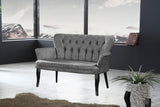 Canapea fixă 2 locuri Paris lemn negru, Diverse culori, 130x46x82 cm - Gri | SKU: 118BRN1219 | Canapea fixă 2 locuri Paris lemn negru, 130x46x82 cm, varianta Gri, produs pentru amenajarea locuinței, disponibil online în România la CasaMob