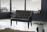 Canapea fixă 2 locuri Paris lemn negru, Diverse culori, 130x46x82 cm - Fumuriu | SKU: 118BRN1220 | Canapea fixă 2 locuri Paris lemn negru, 130x46x82 cm, varianta Fumuriu, produs pentru amenajarea locuinței, disponibil online în România la CasaMob