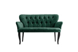 Canapea fixă 2 locuri Paris lemn negru, Diverse culori, 130x46x82 cm - Verde marin | SKU: 118BRN1223 | Canapea fixă 2 locuri Paris lemn negru, 130x46x82 cm, varianta Verde marin, produs pentru amenajarea locuinței, disponibil online în România la CasaMob