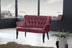Roz pudrat | SKU: 118BRN1229 | Canapea fixă 2 locuri Paris lemn negru, 130x46x82 cm, varianta Roz pudrat, produs pentru amenajarea locuinței, disponibil online în România la CasaMob