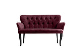 Canapea fixă 2 locuri Paris lemn negru, Diverse culori, 130x46x82 cm - Roz pudrat | SKU: 118BRN1229 | Canapea fixă 2 locuri Paris lemn negru, 130x46x82 cm, varianta Roz pudrat, produs pentru amenajarea locuinței, disponibil online în România la CasaMob