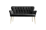 Canapea fixă 2 locuri Paris metal auriu, Diverse culori, 130x46x82 cm - Fumuriu | SKU: 118BRN1232 | Canapea fixă 2 locuri Paris metal auriu, 130x46x82 cm, varianta Fumuriu, produs pentru amenajarea locuinței, disponibil online în România la CasaMob