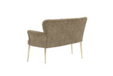 Canapea fixă 2 locuri Paris metal auriu, Diverse culori, 130x46x82 cm - Maro deschis | SKU: 118BRN1237 | Canapea fixă 2 locuri Paris metal auriu, 130x46x82 cm, varianta Maro deschis, produs pentru amenajarea locuinței, disponibil online în România la CasaMob