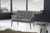 Canapea fixă 2 locuri Paris metal negru, Diverse culori, 130x46x82 cm - Gri | SKU: 118BRN1243 | Canapea fixă 2 locuri Paris metal negru, 130x46x82 cm, varianta Gri, produs pentru amenajarea locuinței, disponibil online în România la CasaMob