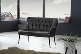 Canapea fixă 2 locuri Paris metal negru, Diverse culori, 130x46x82 cm - Fumuriu | SKU: 118BRN1244 | Canapea fixă 2 locuri Paris metal negru, 130x46x82 cm, varianta Fumuriu, produs pentru amenajarea locuinței, disponibil online în România la CasaMob