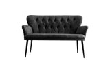 Canapea fixă 2 locuri Paris metal negru, Diverse culori, 130x46x82 cm - Fumuriu | SKU: 118BRN1244 | Canapea fixă 2 locuri Paris metal negru, 130x46x82 cm, varianta Fumuriu, produs pentru amenajarea locuinței, disponibil online în România la CasaMob
