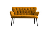 Canapea fixă 2 locuri Paris metal negru, Diverse culori, 130x46x82 cm - Muștar | SKU: 118BRN1245 | Canapea fixă 2 locuri Paris metal negru, 130x46x82 cm, varianta Muștar, produs pentru amenajarea locuinței, disponibil online în România la CasaMob